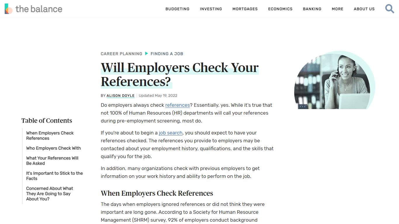 Will Employers Check Your References? - The Balance Careers